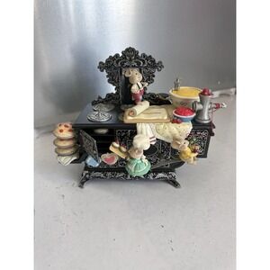 Vintage 1992 Enesco Home On The Range Mice Musical Animated Figures 9"